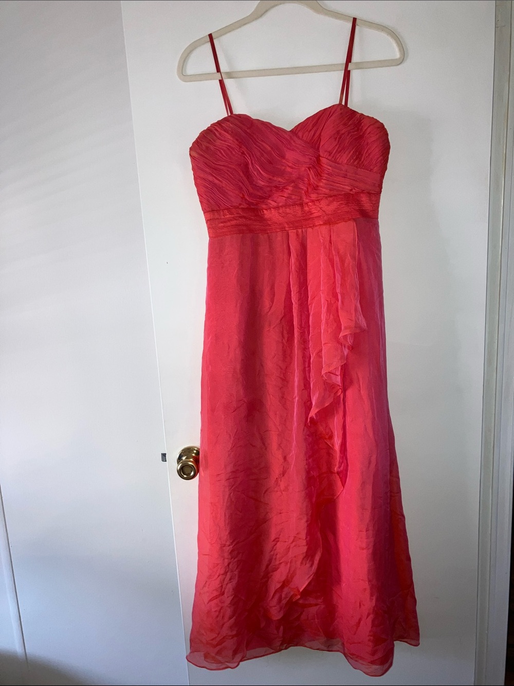 Phoebe couture sunset pink Orange iridescent sleeveless dress women’s Sz 12